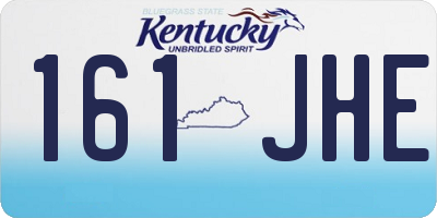 KY license plate 161JHE