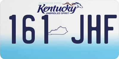 KY license plate 161JHF