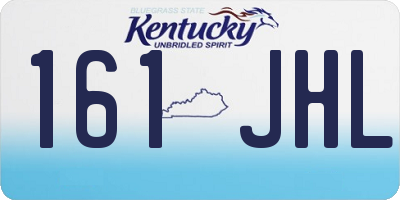 KY license plate 161JHL