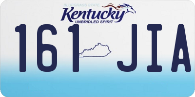 KY license plate 161JIA