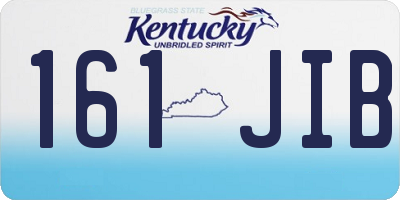 KY license plate 161JIB