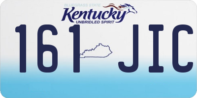 KY license plate 161JIC