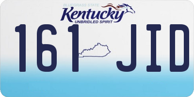 KY license plate 161JID