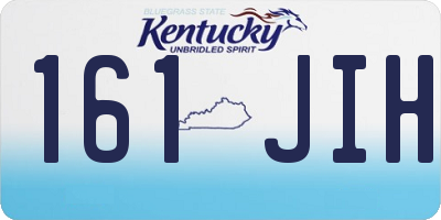KY license plate 161JIH
