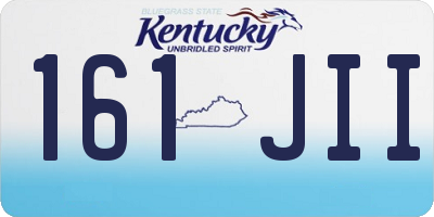 KY license plate 161JII