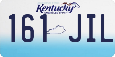 KY license plate 161JIL