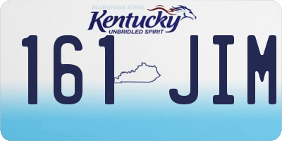 KY license plate 161JIM
