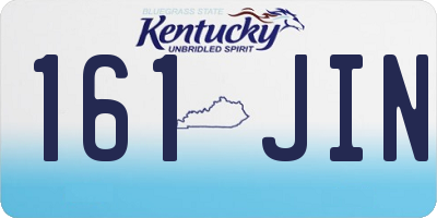 KY license plate 161JIN