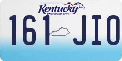 KY license plate 161JIO