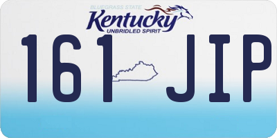 KY license plate 161JIP