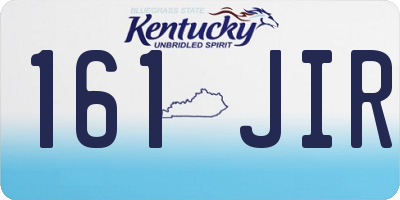 KY license plate 161JIR