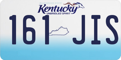 KY license plate 161JIS