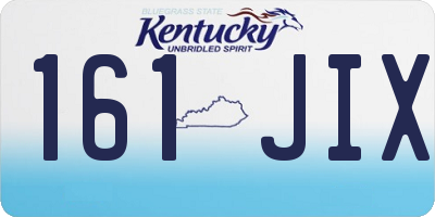 KY license plate 161JIX