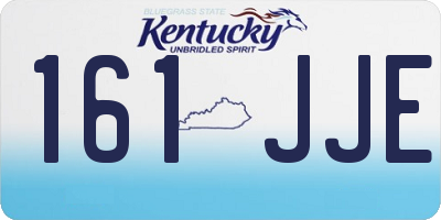 KY license plate 161JJE