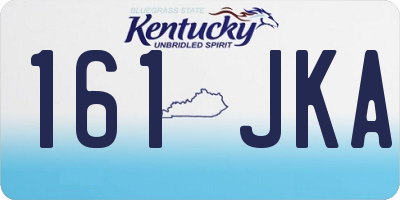 KY license plate 161JKA
