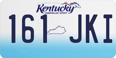 KY license plate 161JKI