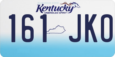 KY license plate 161JKO