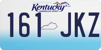 KY license plate 161JKZ