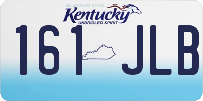 KY license plate 161JLB