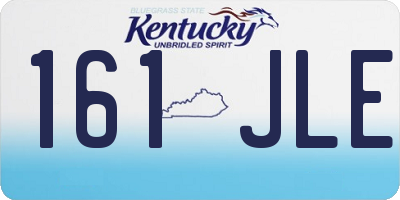 KY license plate 161JLE