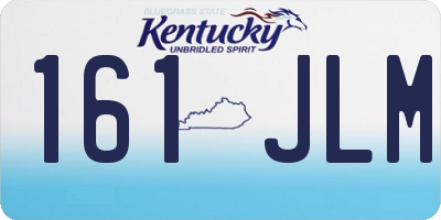 KY license plate 161JLM