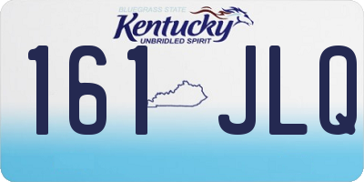 KY license plate 161JLQ