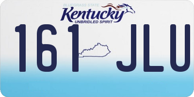 KY license plate 161JLU