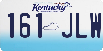 KY license plate 161JLW