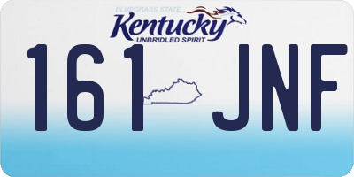 KY license plate 161JNF