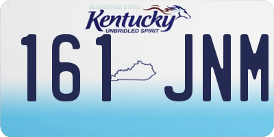 KY license plate 161JNM