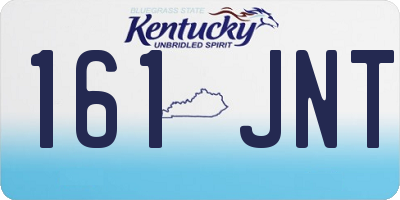 KY license plate 161JNT