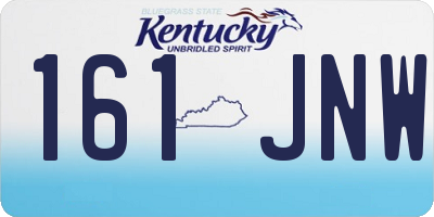 KY license plate 161JNW