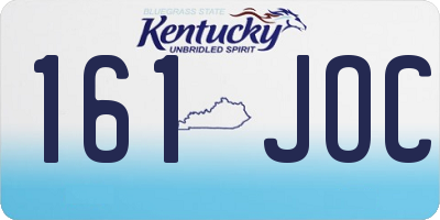 KY license plate 161JOC