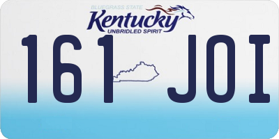 KY license plate 161JOI