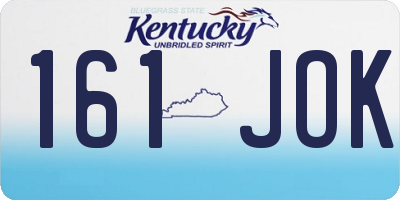 KY license plate 161JOK