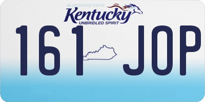 KY license plate 161JOP