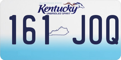 KY license plate 161JOQ