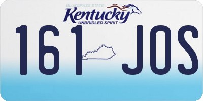 KY license plate 161JOS