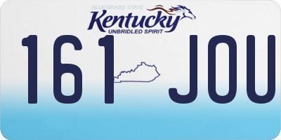KY license plate 161JOU