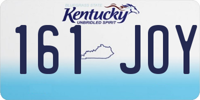 KY license plate 161JOY