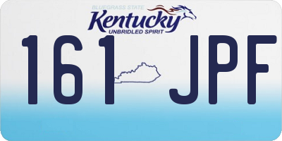 KY license plate 161JPF