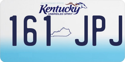 KY license plate 161JPJ