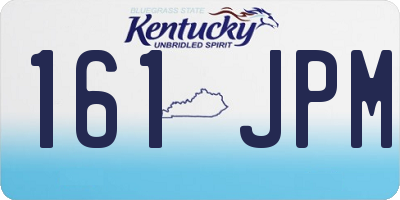 KY license plate 161JPM