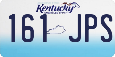 KY license plate 161JPS