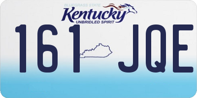 KY license plate 161JQE