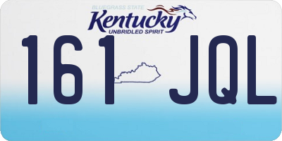 KY license plate 161JQL