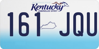 KY license plate 161JQU
