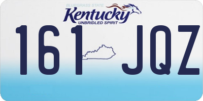 KY license plate 161JQZ