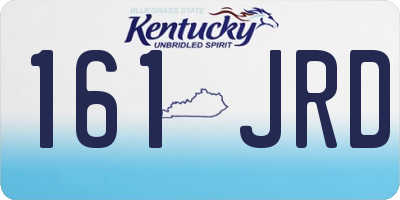 KY license plate 161JRD