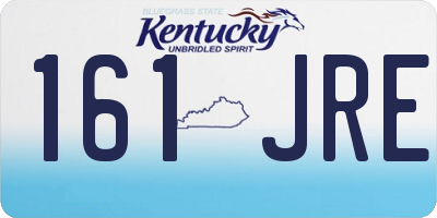 KY license plate 161JRE